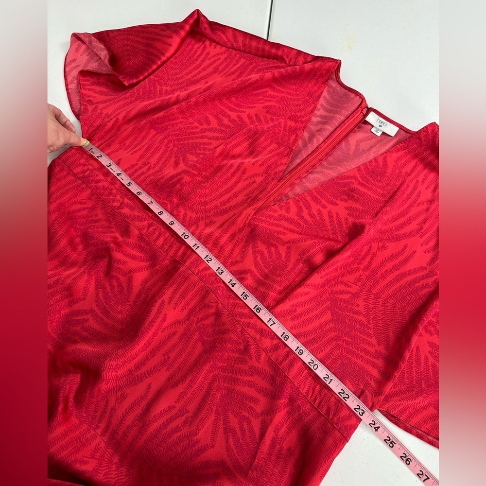 Fe Noel X Target Palm Leaf Contrast Print Flutter Sleeve Maxi Dress Plus Size 22 - Picture 6 of 12